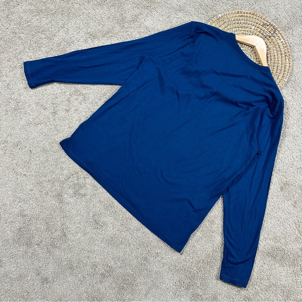 Karbon Men’s Merino Wool Longsleeve Shirt Crew Neck Base Layer Outdoor Blue XL - Picture 7 of 13